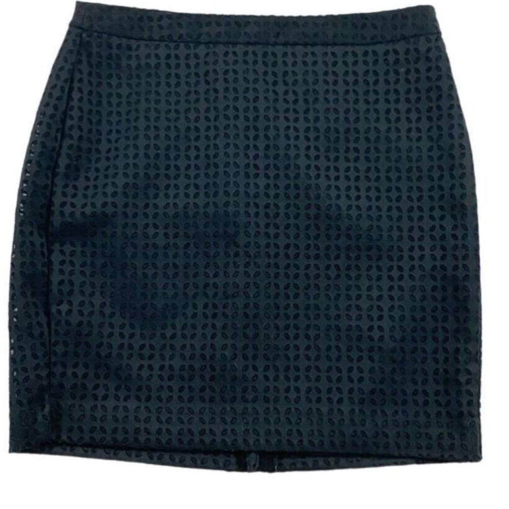 Banana Republic black laser cut out print skirt 00P.
